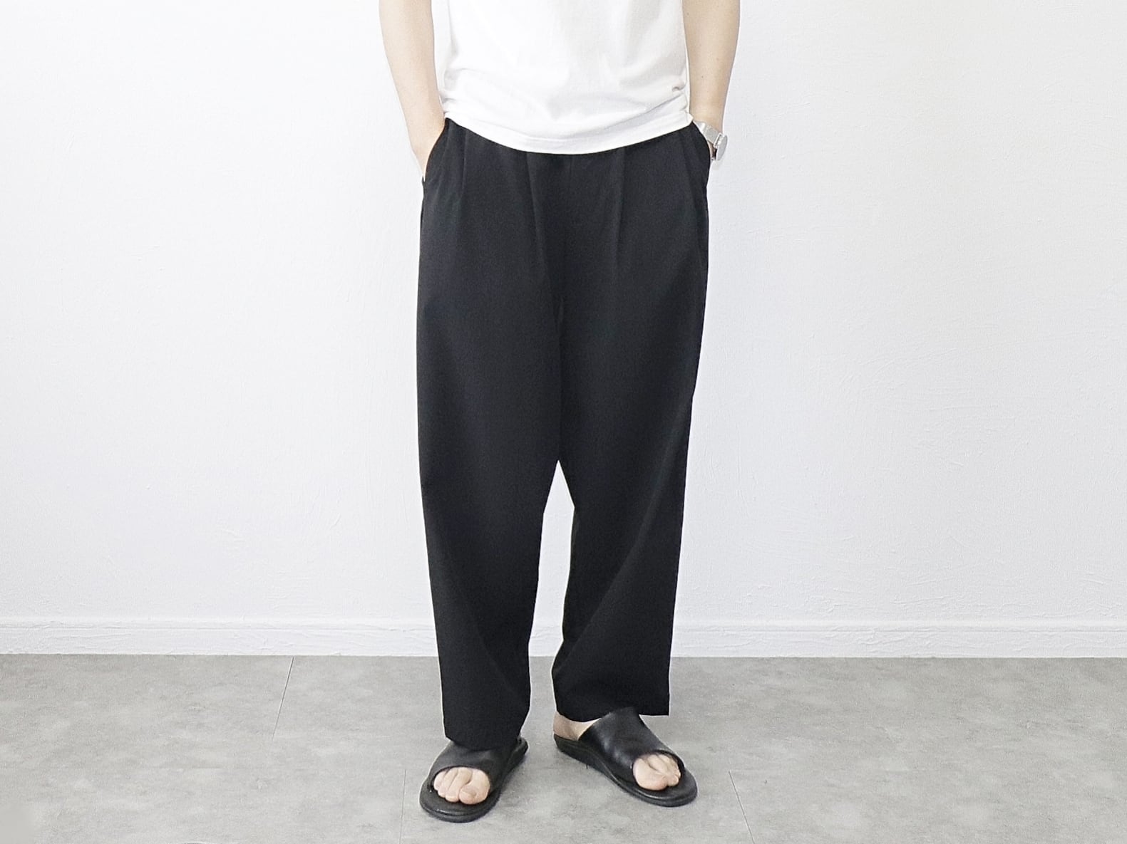 KELEN / 4WAY STRETCH COCOON PT "HAPI" - BLACK　ケレン / 4ウェイ ストレッチ コクーン パンツ