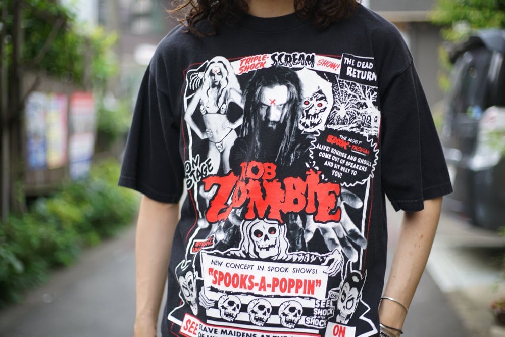 レア XL ロブゾンビ ROB ZOMBIE ホワイトゾンビ バンドTシャツ 黒