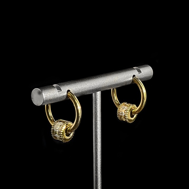 316L Rondel hoop pierce 【両耳セット】