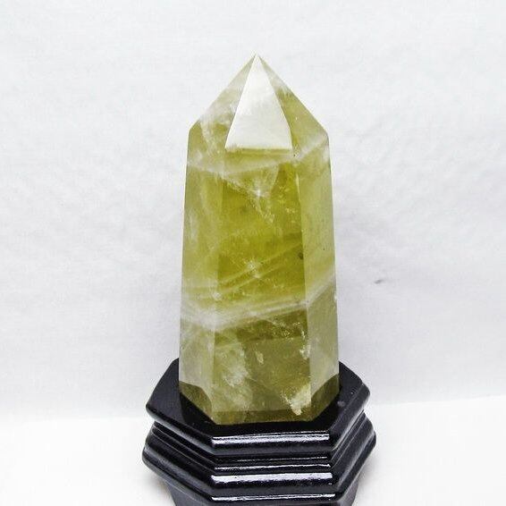1.3Kg シトリン 六角柱 シトリンクォーツ ポイント 台座付属 一点物 152-4181