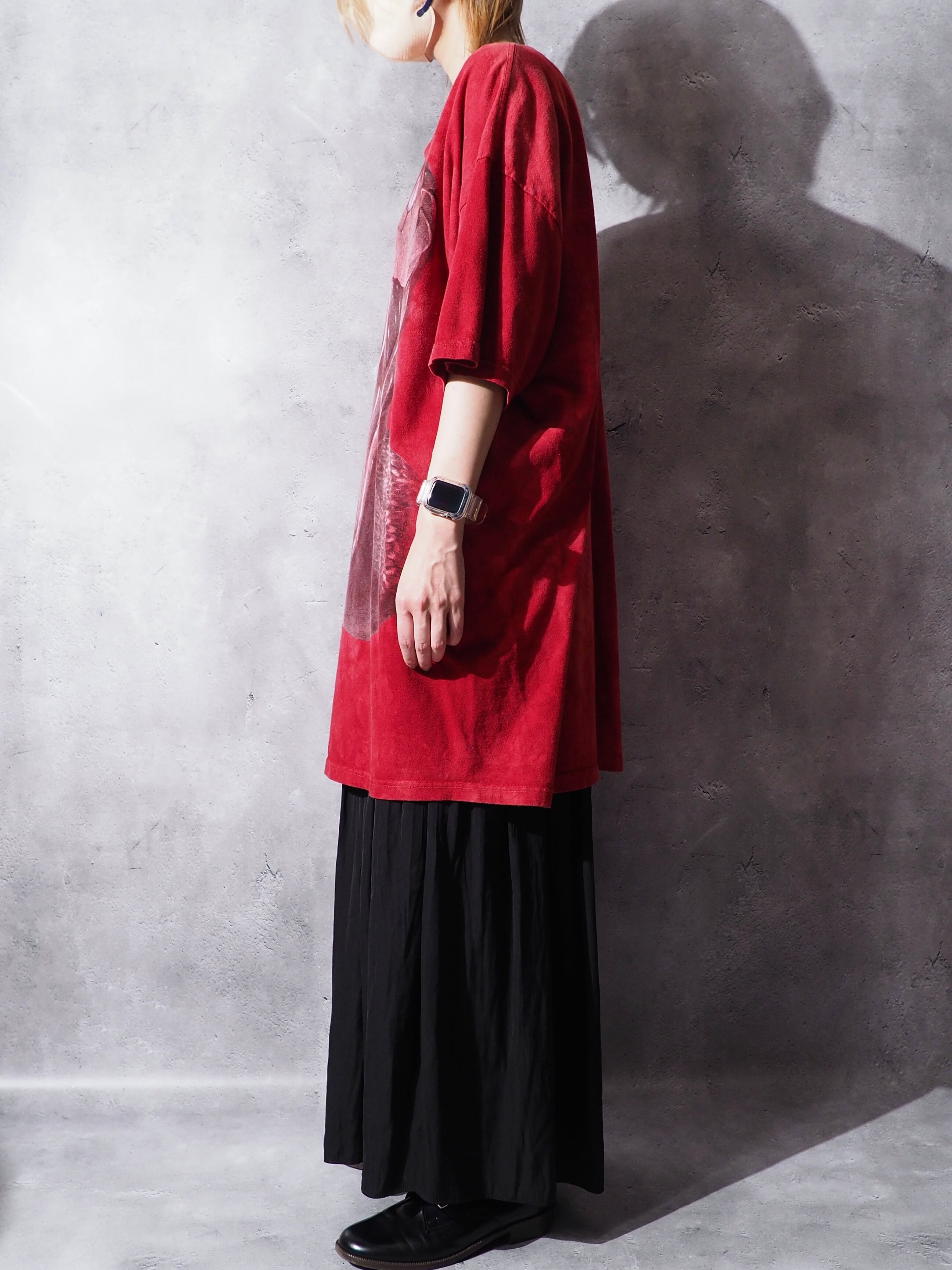 憤怒 - Huge viper printed Yarn-dyed loose Tee