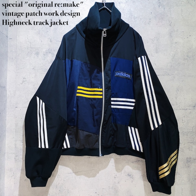 special "original re:make" vintage patch work design Highneck track jacket