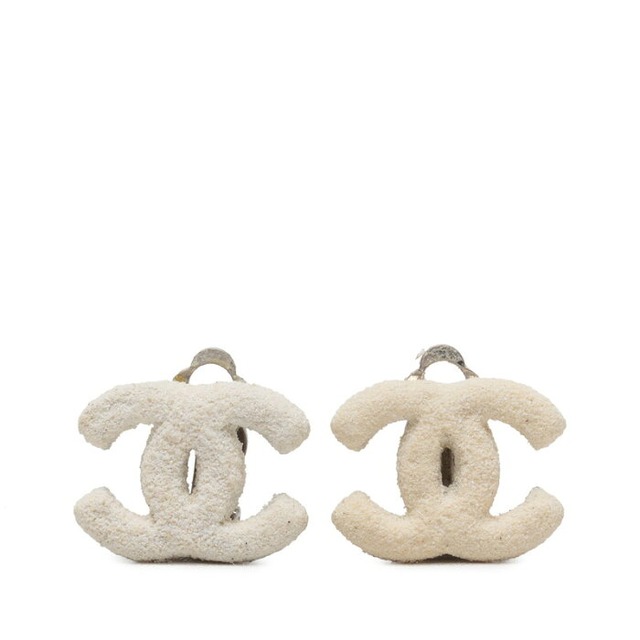 シャネル ココマーク イヤリング 03A ホワイト メタル レディース CHANEL 【中古】