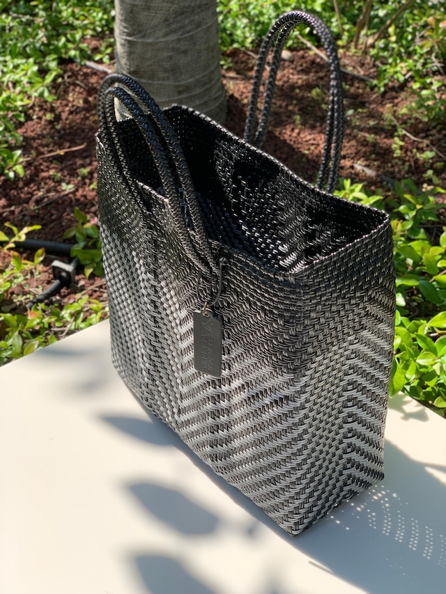 S Mercado Bag (Normal handle) Black/Silver