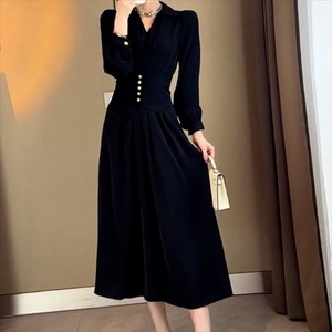 【送料無料】 ロングドレス ワンピース ドレス dress 衣装 ロング ロング丈 ミモレ ミモレ丈 袖あり 長袖 Vネック Aライン フレア コルセット風 エレガント 可愛い 大人可愛い きれいめ シンプル カジュアル シック コンサバ 華やか 大人 上品 おしゃれ お洒落 レトロ 主役級 こなれ感 高見え 高級感 無地 春 30代 40代 レディース 女性用 ママ ママ服 ママコーデ デート お出かけ 女子会 お呼ばれ 休日 お茶会 授業参観 結婚式 二次会 パーティ 演奏会 プチプラ 黒 ブラック