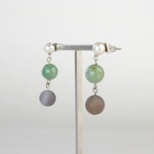 ナチュラルなニュアンスカラーが自慢！ ニュアンスカラー イヤリング & ピアス A貨翡翠 jd_mm1044