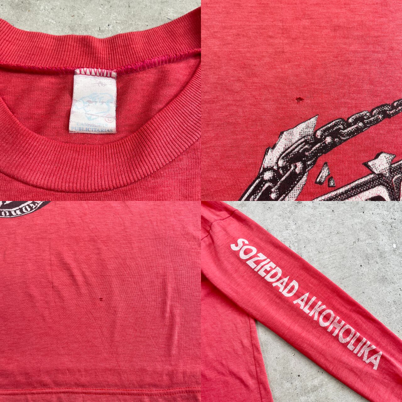 80年代 SOZIEDAD ALKOHOLK バンドTシャツ バン TロングTシャツ ロンT
