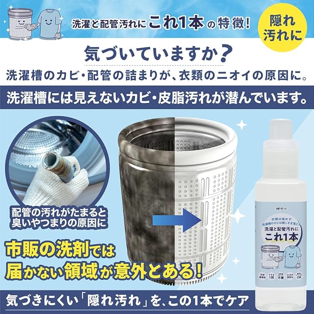在庫セール』【洗濯と配管汚れにこれ1本】洗濯槽クリーナー 洗濯洗剤