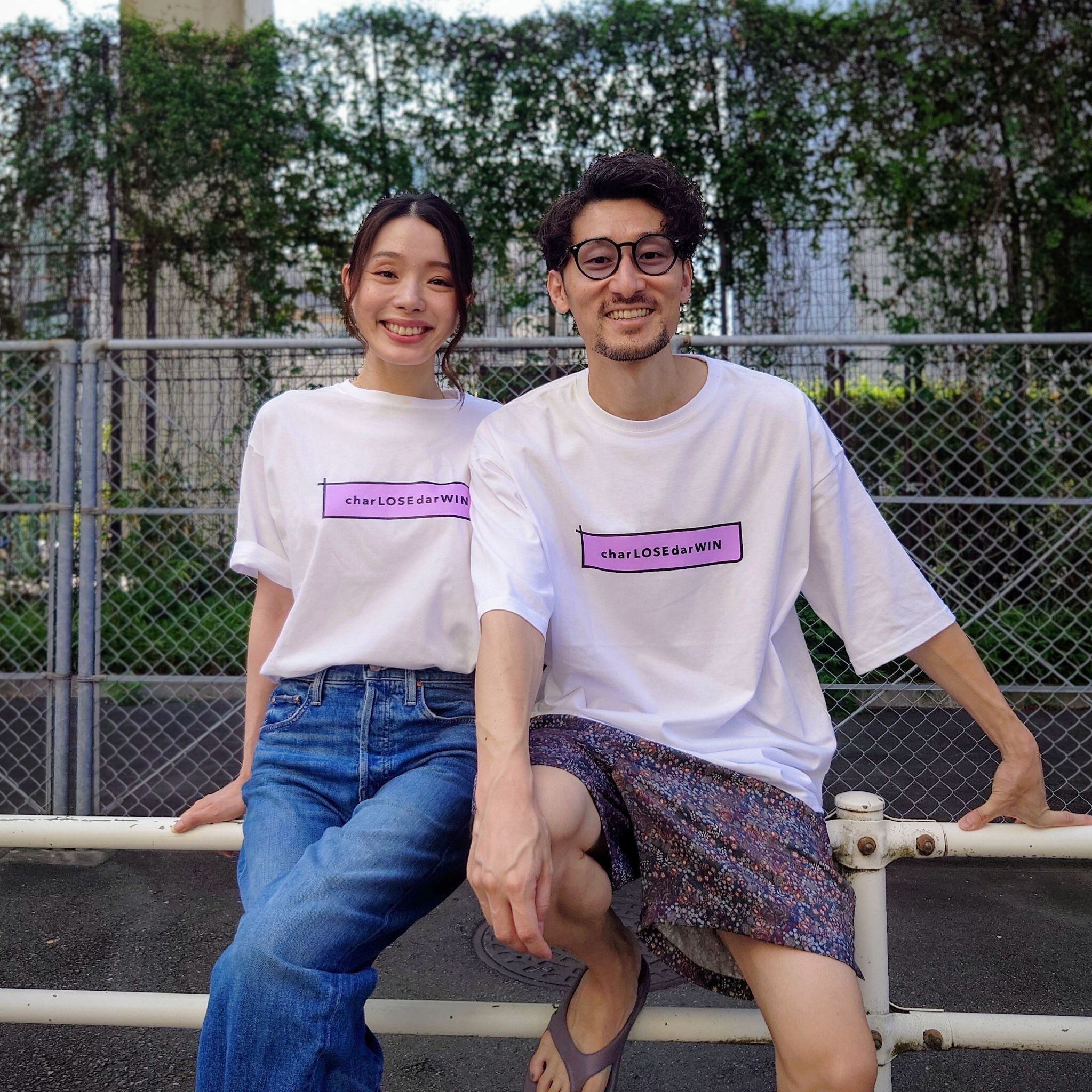 ボックスロゴ オーバーサイズ T-シャツ “Lilac” | charLOSE darWIN