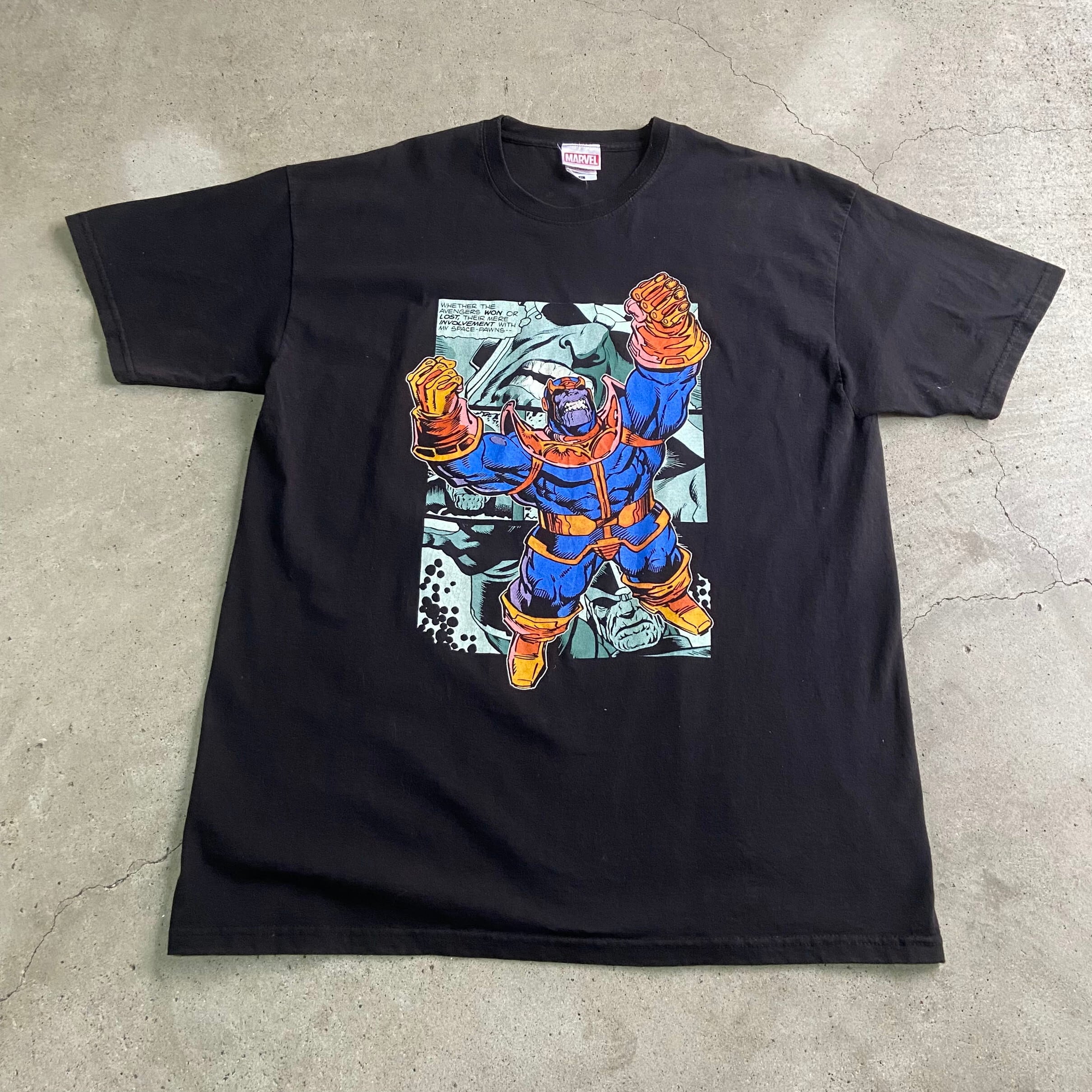 MARVEL ”IRON MAN” アイアンマン サノス キャラクタープリント Tシャツ