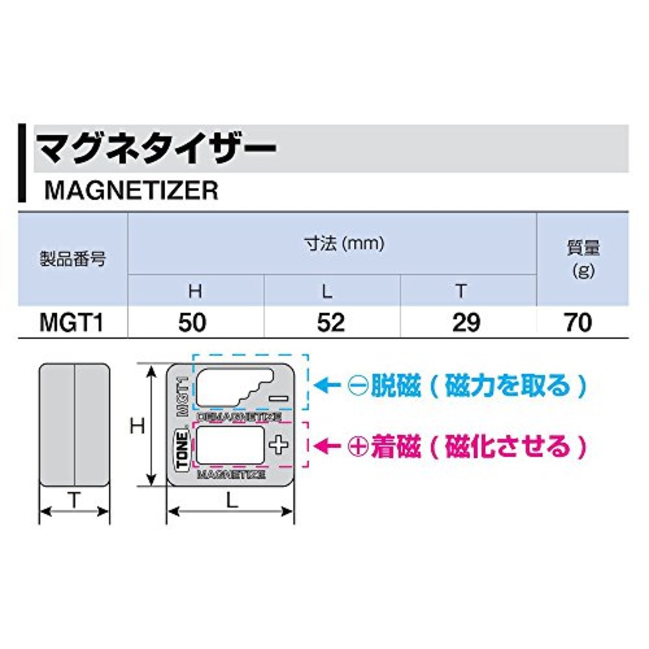 トネ(TONE) マグネタイザー MGT1 レッド
