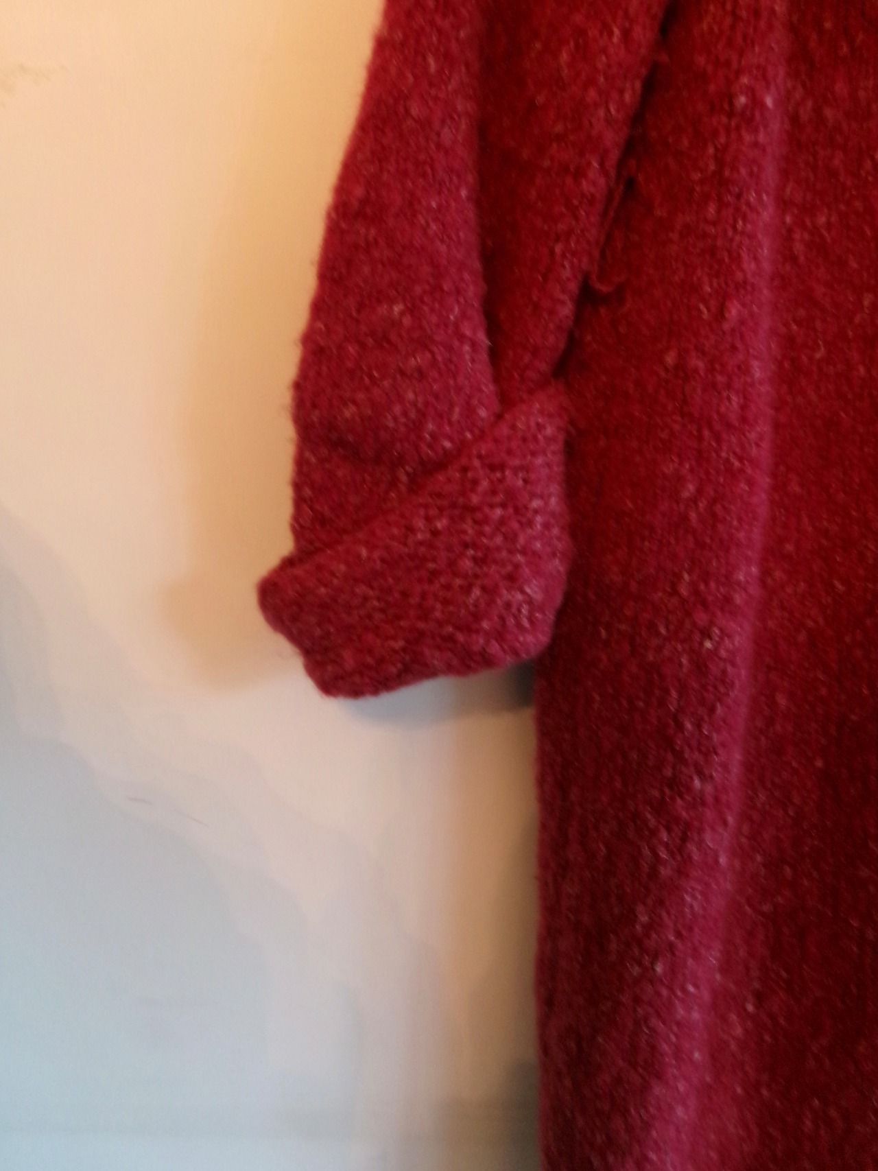 Heavy knit long cardigan