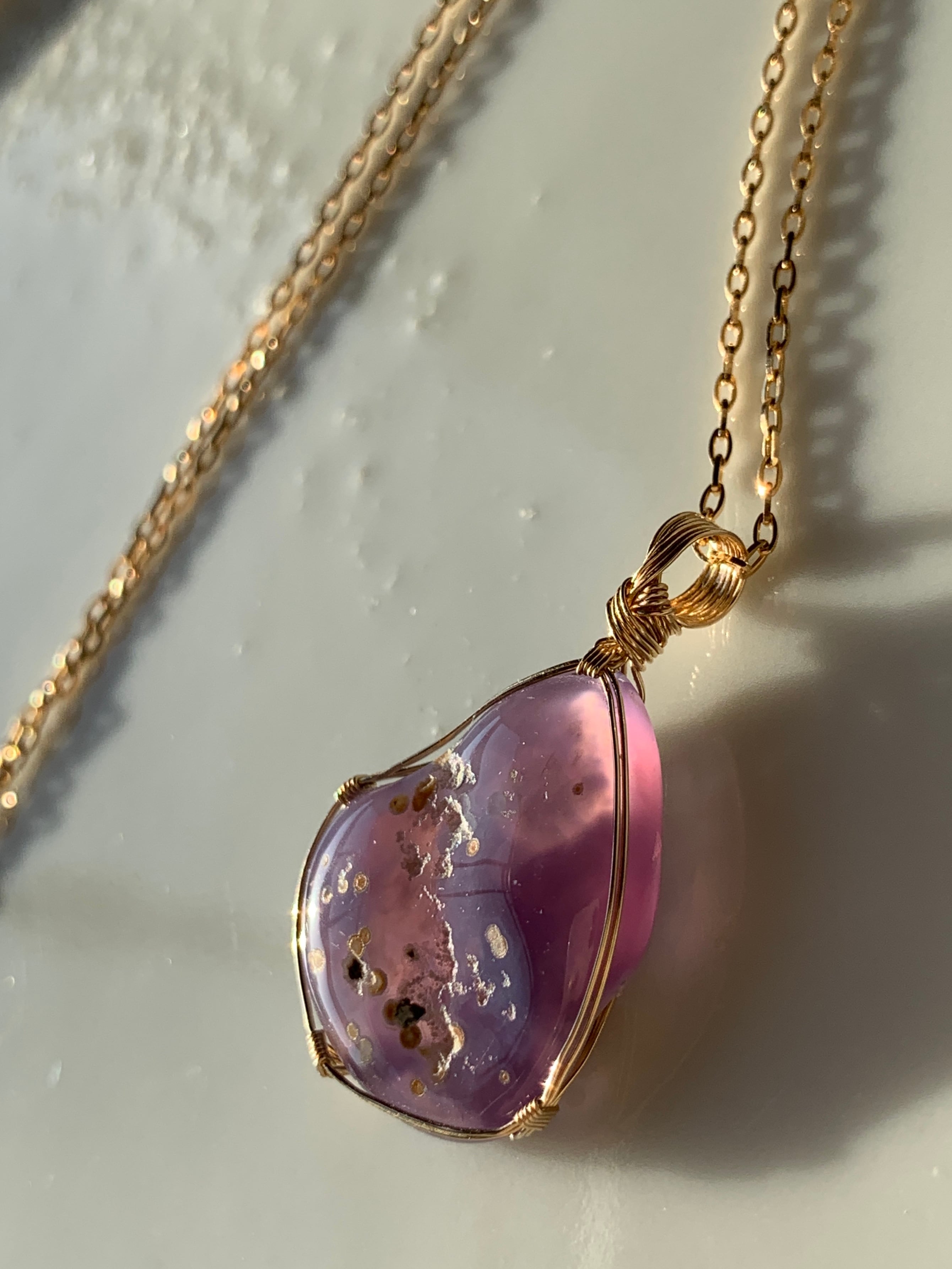 パープルアゲート　スライス　インドネシア パープルアゲート スライス インドネシア