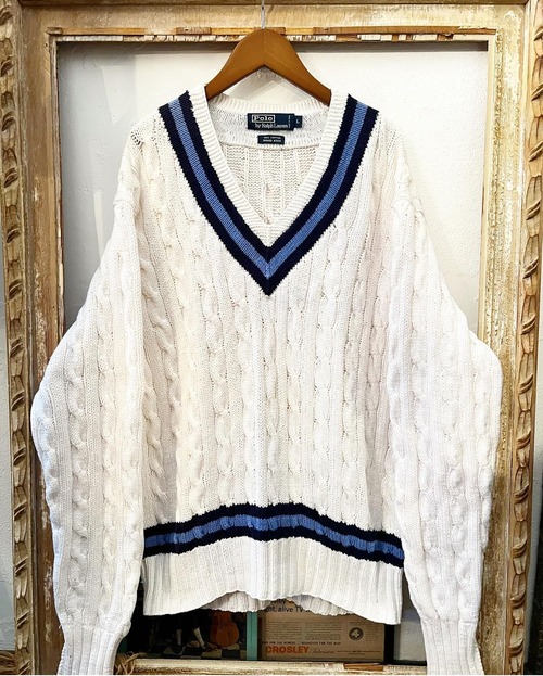 90's Ralph Lauren "hand knit" childen cotton sweater 【L】