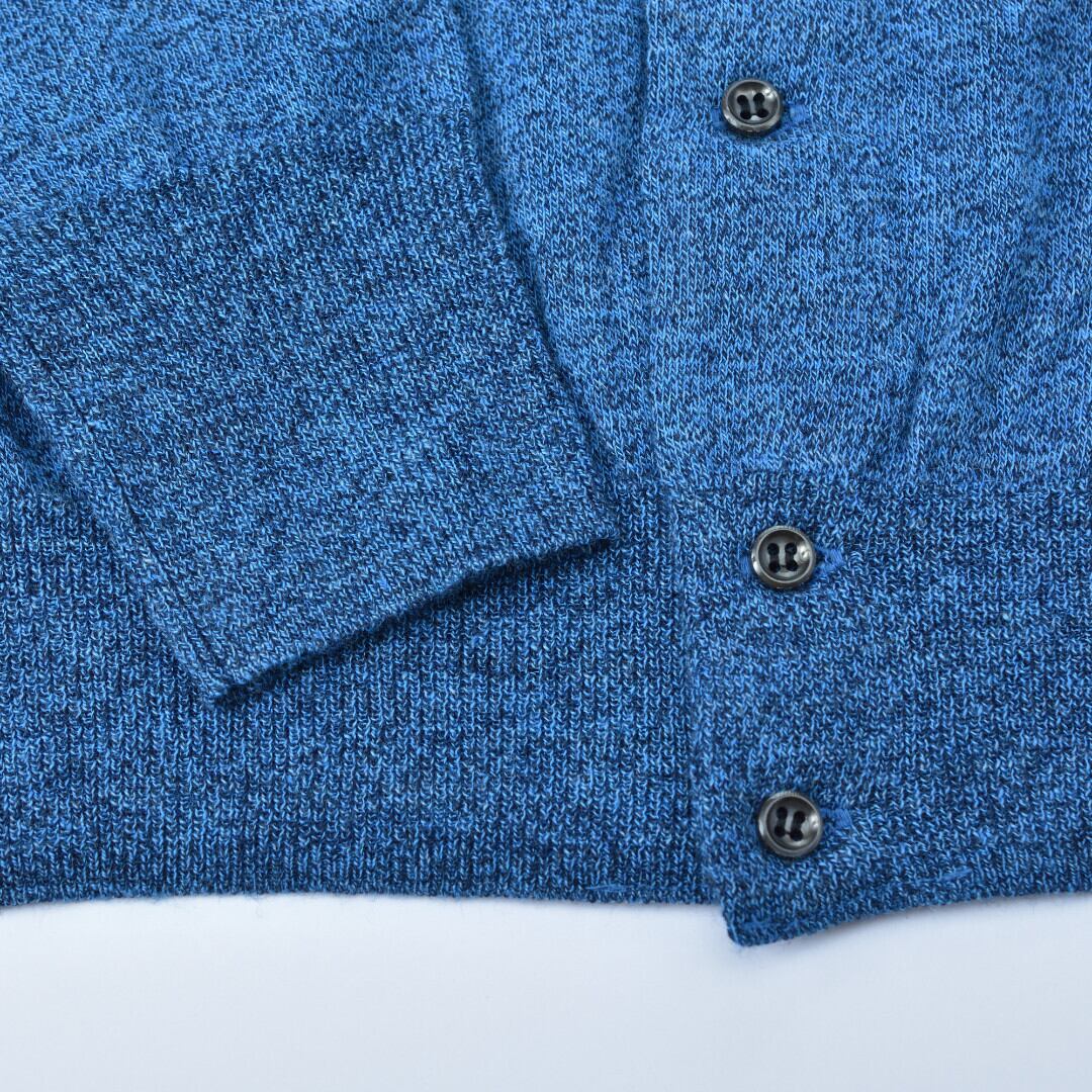 atelier naruse アトリエナルセ コットンウールビッグカーディガン・杢ブルー