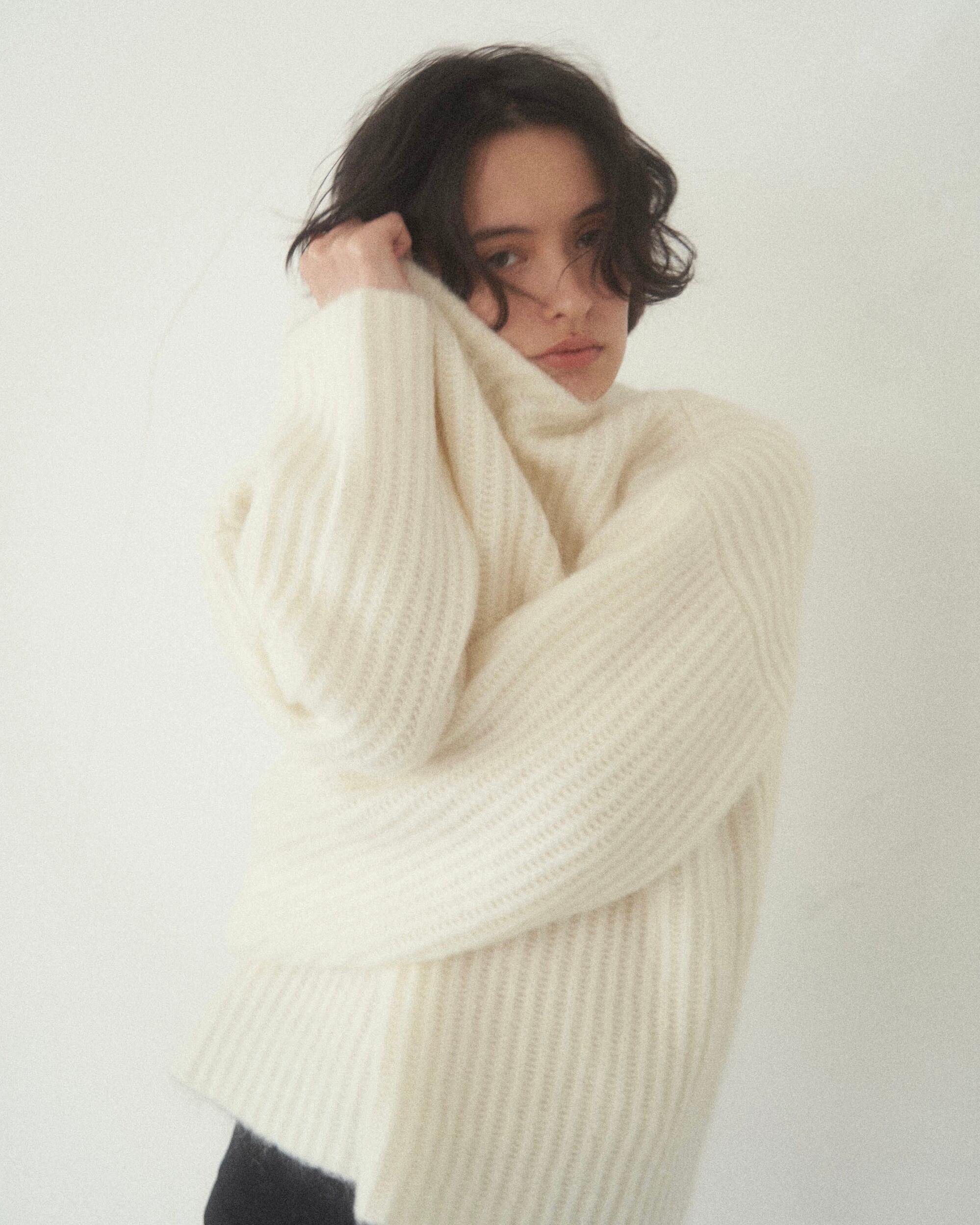moose's cloudy mohair knit モヘヤ ウール ニット 白