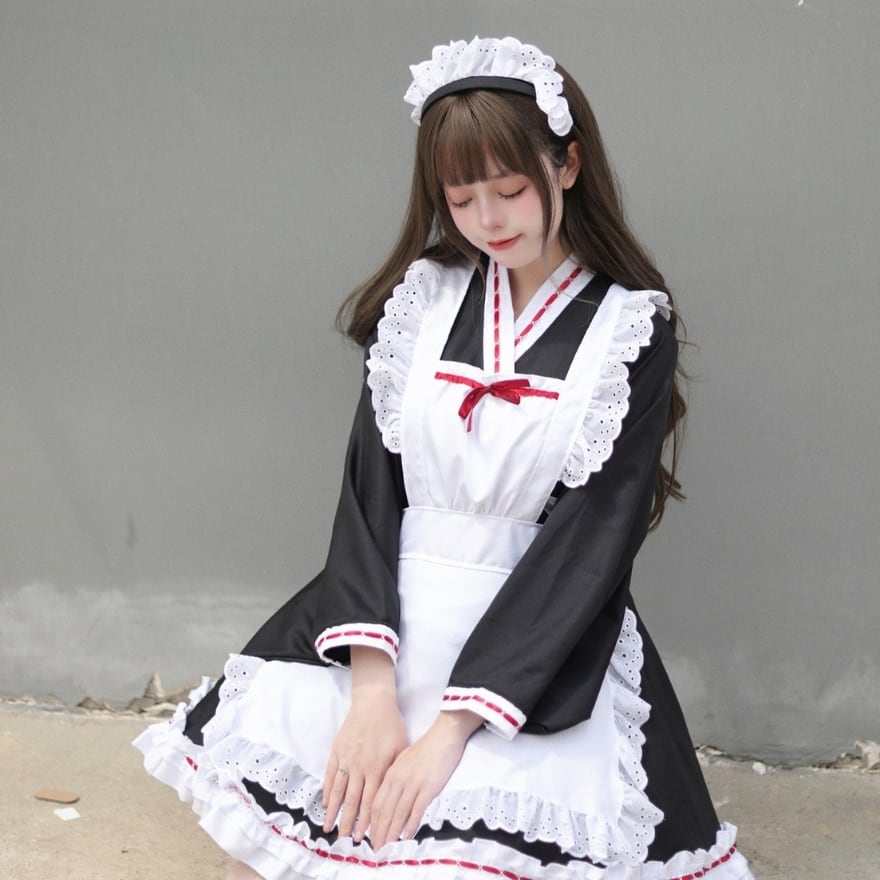 新品 未使用 ロリータ しなこ ワンピース メイド服 コスプレ 110 120 ゴスロリファッション 通販 With U ファッション 和ロリ メイド