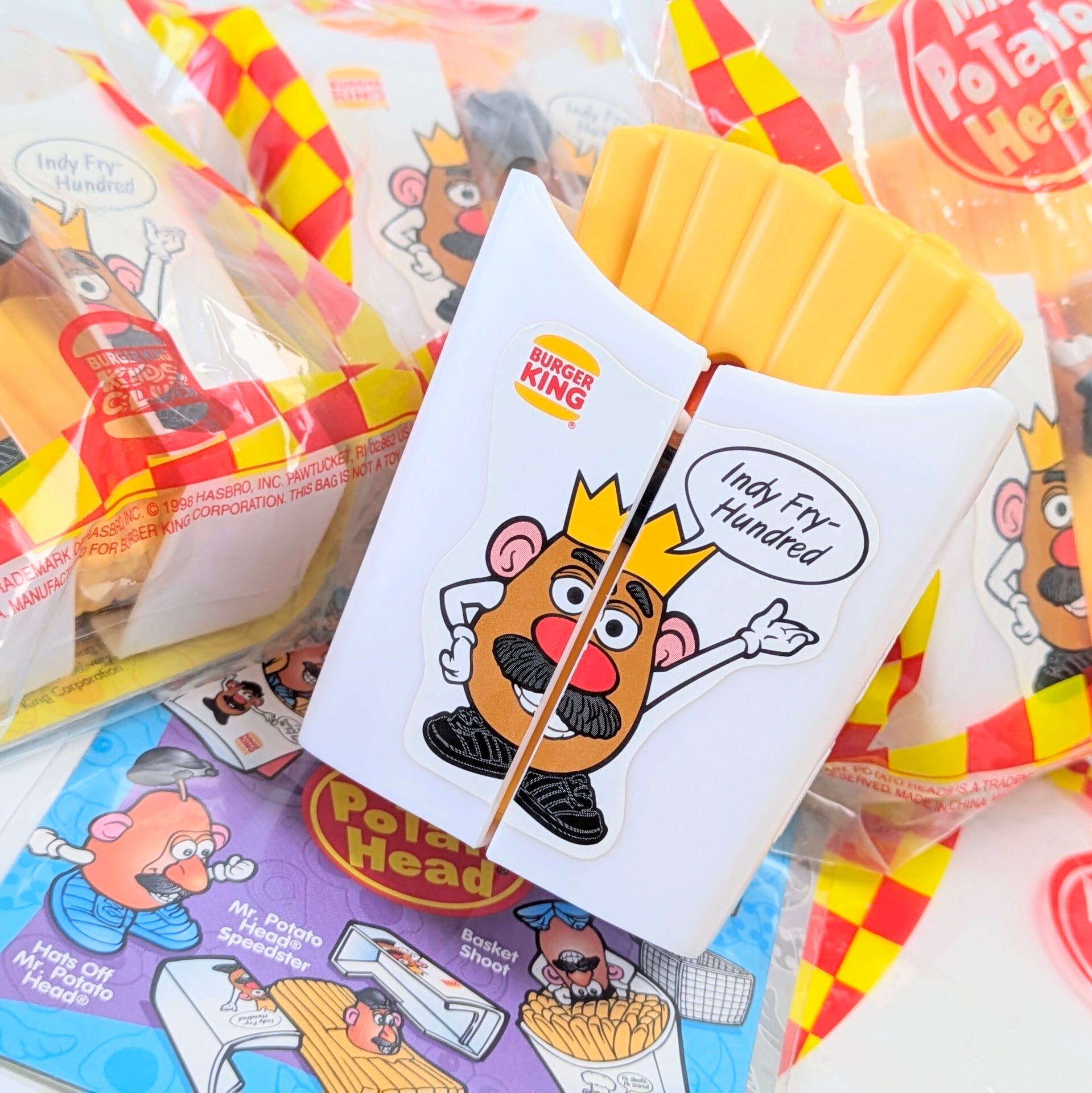 ☆VINTAGE1998☆【 ミスター・ポテトヘッド / トイストーリー 】『 Mr. Potato Head "Indy Fry Hundred" Speedster 』US限定 BURGERKING MealToy / バーガーキング / ミールトイ / キッズミール〚アメリカン雑貨 アメトイ〛