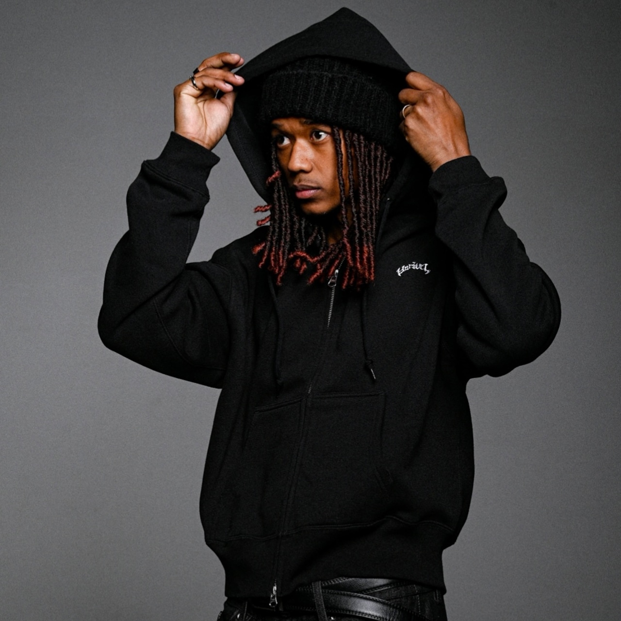 OG SMALL LOGO SHORT LENGTH ZIP HOODIE