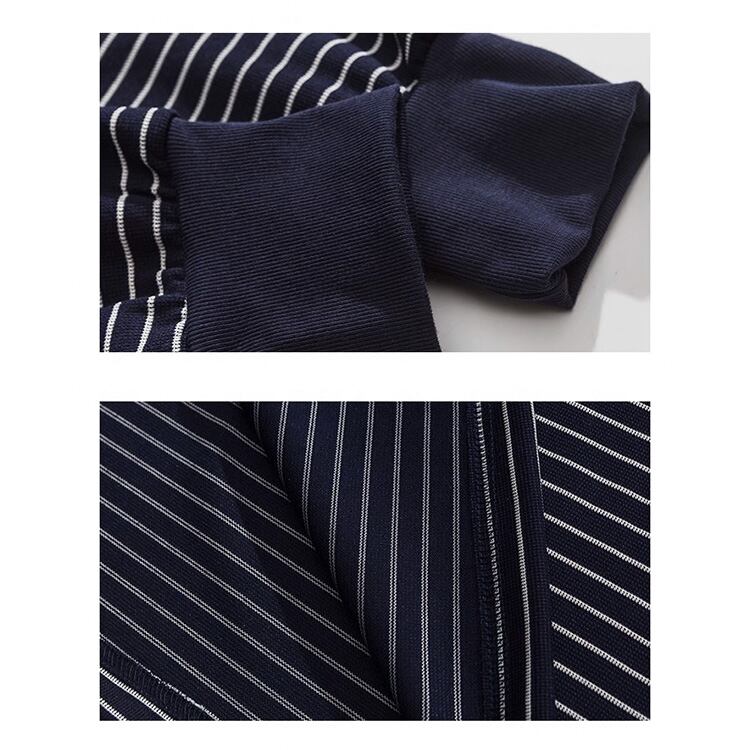 ★COLOR CONTRAST STRIPE SHIRT TOP　　　A0737