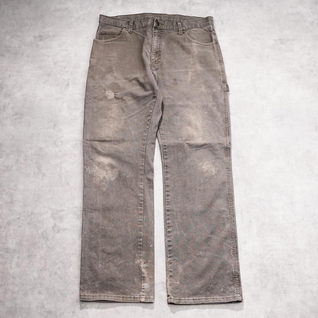 ディッキーズ W34 ダックパンツ ペインターパンツ 古着 グレー 22015