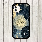 受注生産 iPhoneケース 渦巻き銀河と月の星図｜宇宙図風 STAR059A