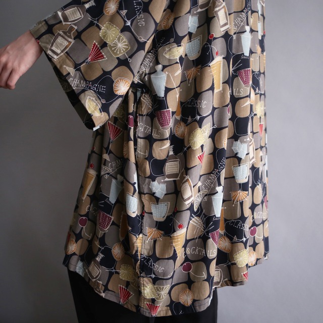 many many cocktail pattern XXXX super big h/s  shirt