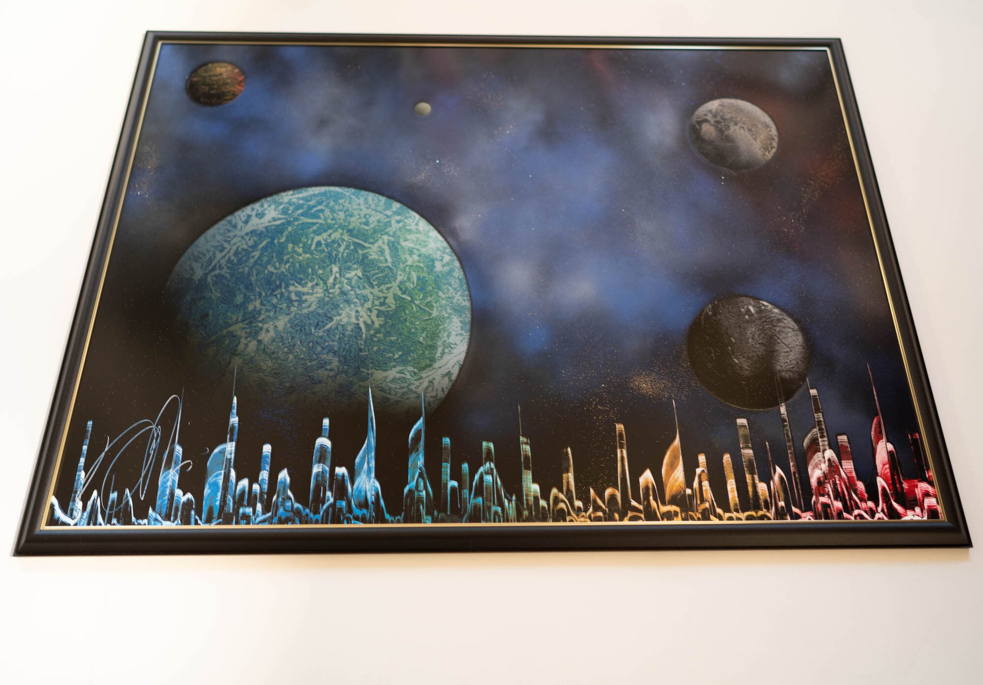 urban / 宇宙をテーマにしたスプレーアート作品 原画販売アート作品