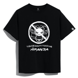 送料無料【HIPANDA ハイパンダ】レディース プリント&スパンコール Tシャツ / WOMEN'S PRINTED SEQUINS SHORT SLEEVED T-SHIRT / WHITE・BLACK