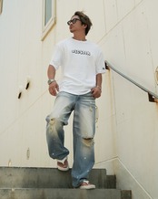 【#Re:room】#RE:ROOM CHUNKY LOGO EMBROIDERY T-SHIRTS［REC846］