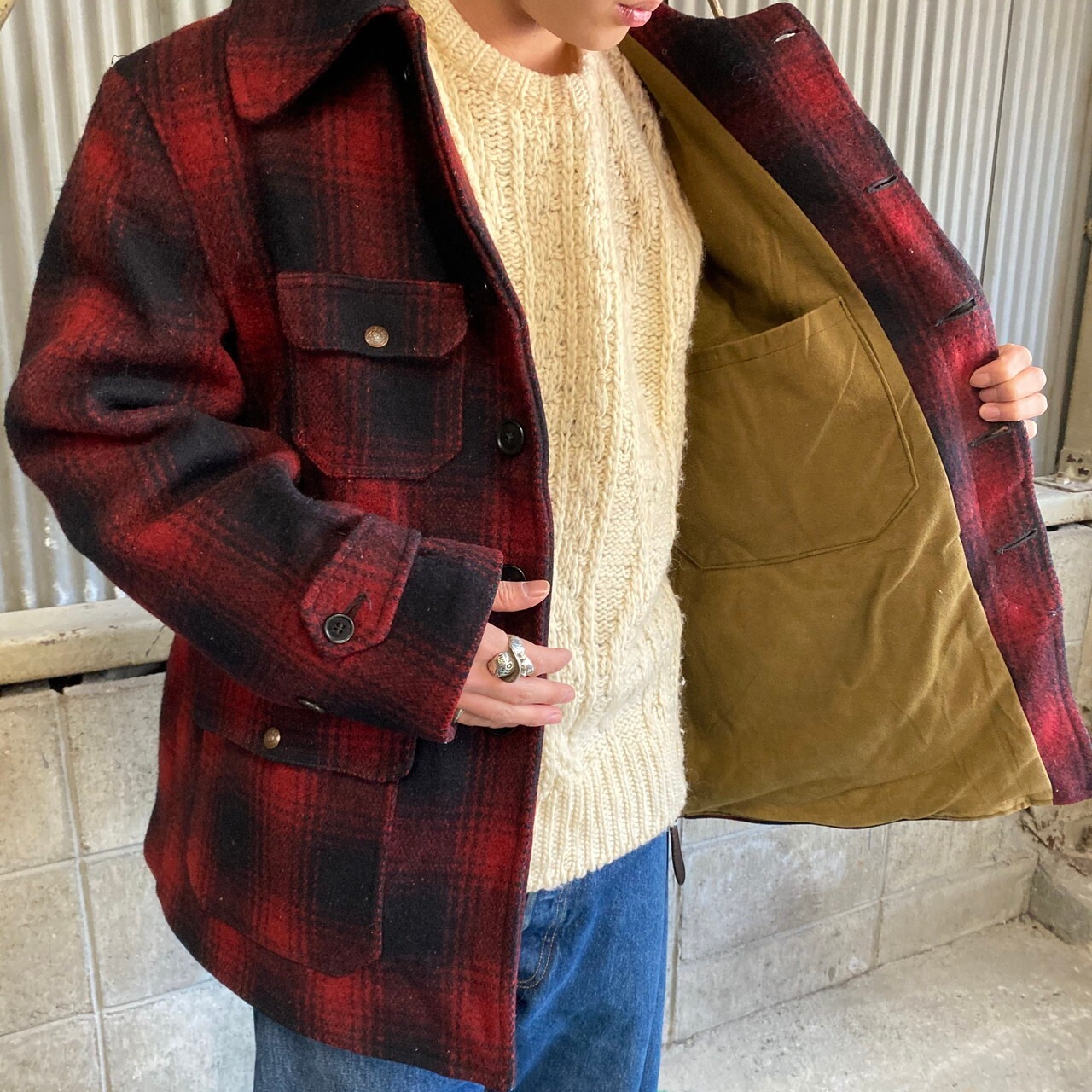 40〜50年代 DOUBBLEWARE ダブルマッキーノ ウールハンティング 