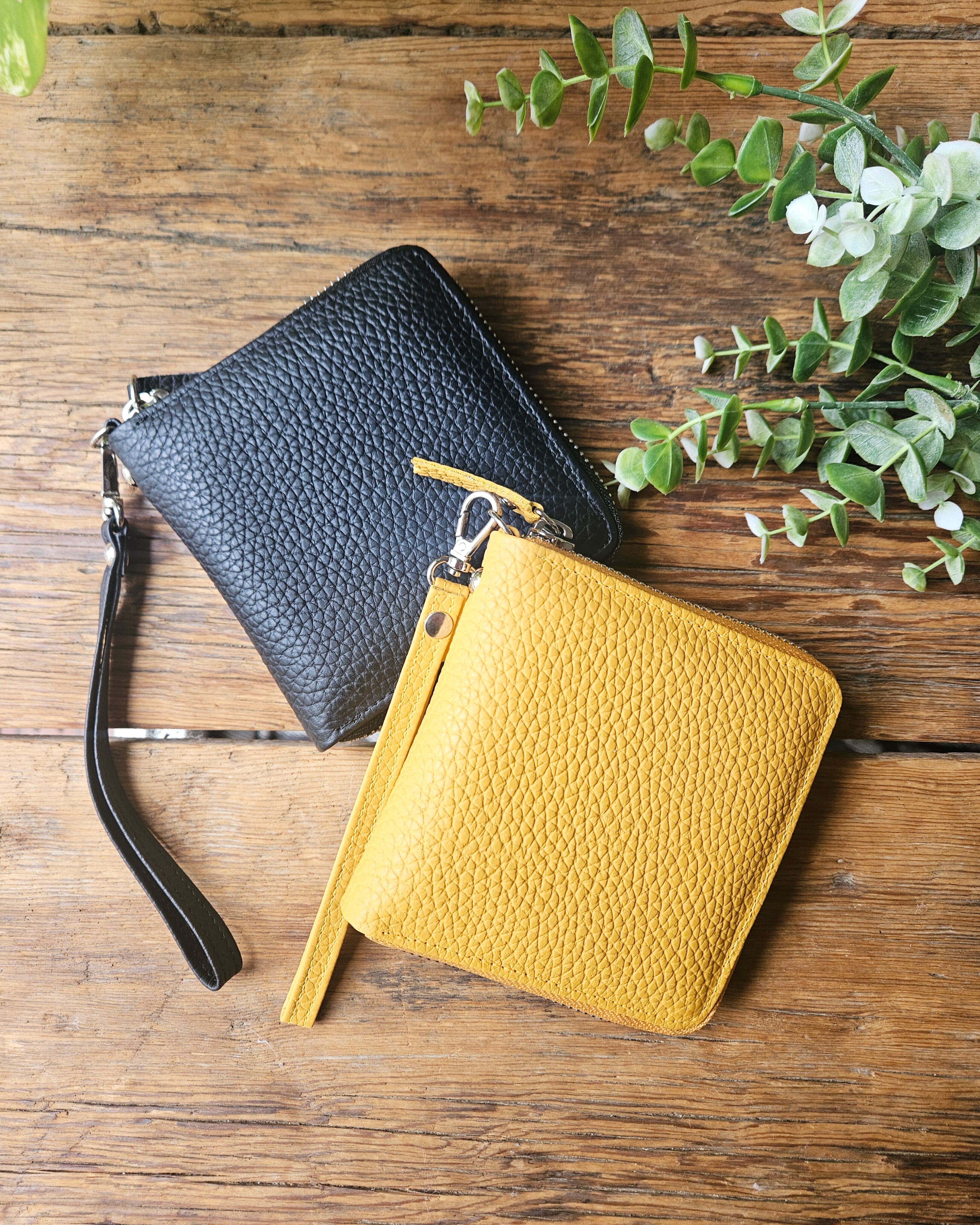COW LEATHER ZIP WALLET / 2COLORS / AP25-M32