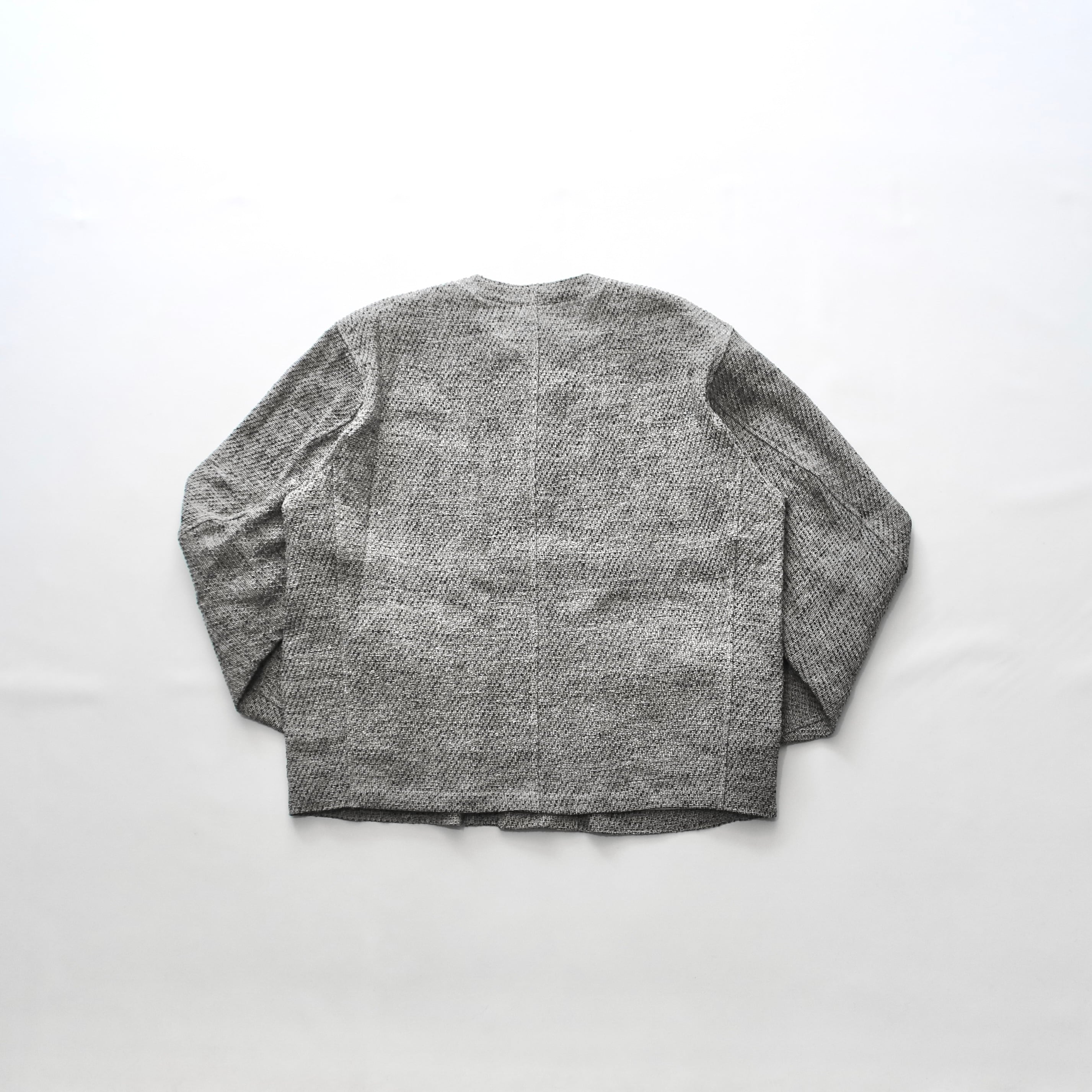 HAVERSACK ハバーサック】LINEN SILK TWEED NO COLLAR JACKET リネン 
