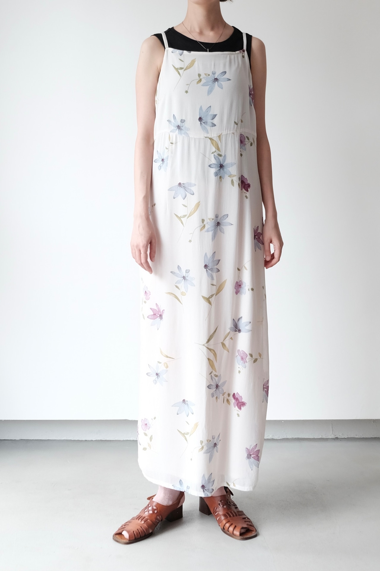 Watercolor flowers cami dress