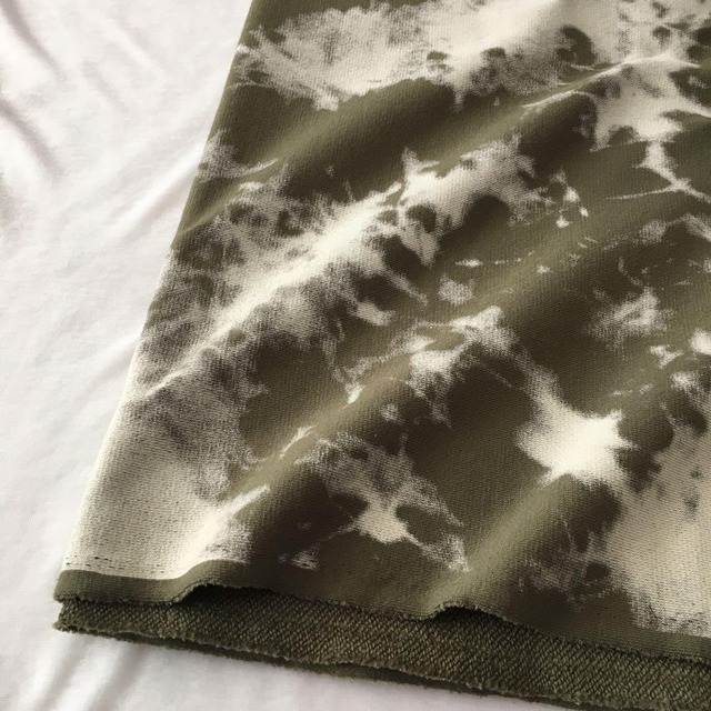 綿ウレタン混抜染プリント裏毛ニット生地-1ｍ-curl tricot　KX/100H6367