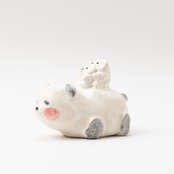 < すずきたまみ > オブジェ - しろくまパンダカー