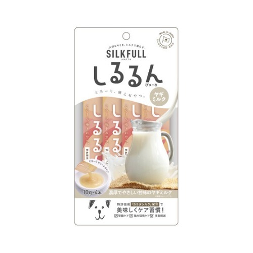 【SILKFULL(シルクフル)】犬用 しるるんピューレ ヤギミルク 10g×4本入り 画像
