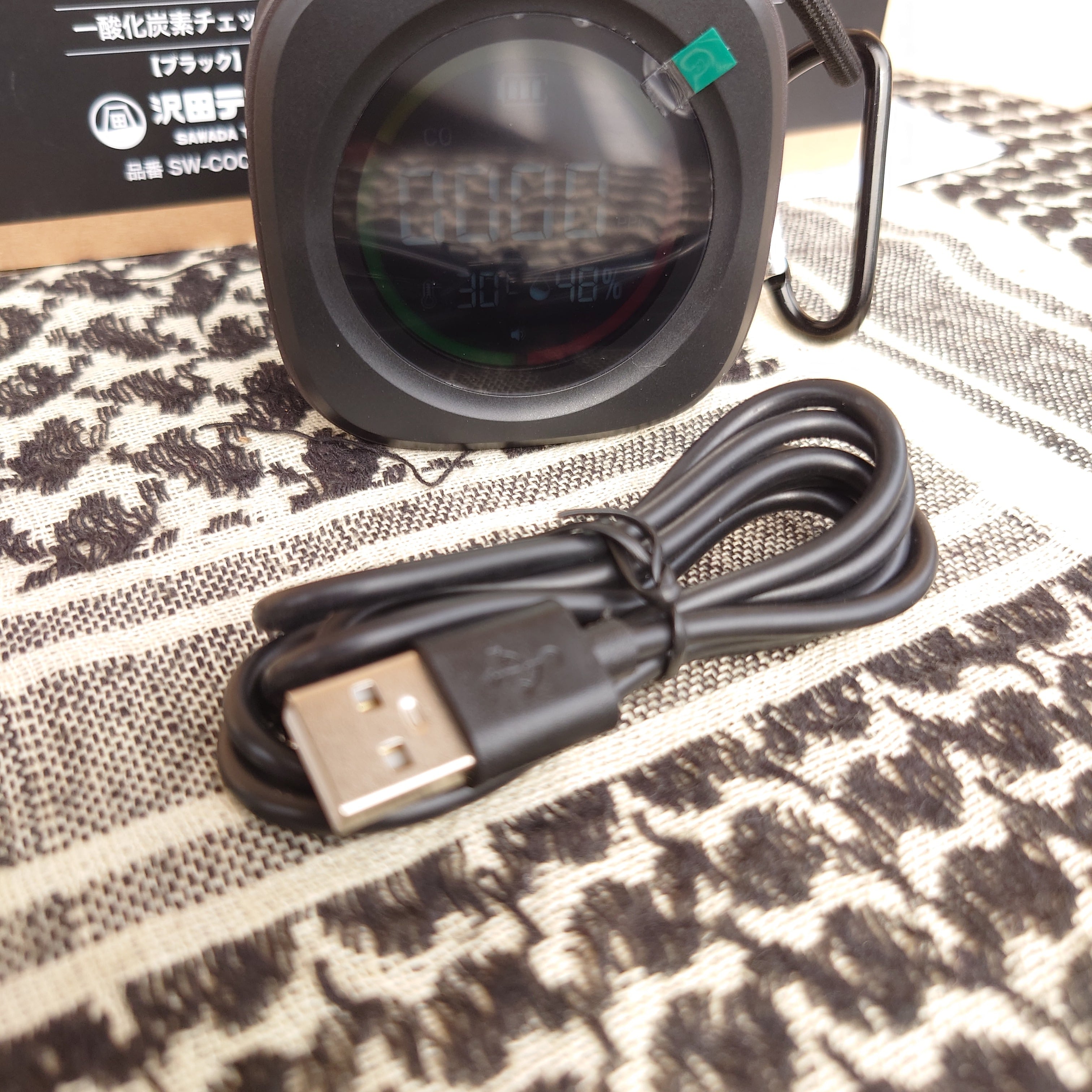 沢田テント サワダテント】 一酸化炭素チェッカー（ブラック）※2025年