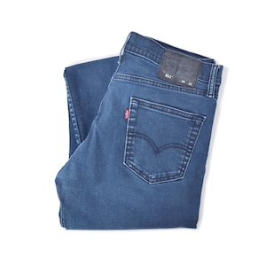 リーバイス 511 スキニー ジーンズ デニムパンツ ストレッチ ダークブルー系 Levis W34 古着 @EA0205