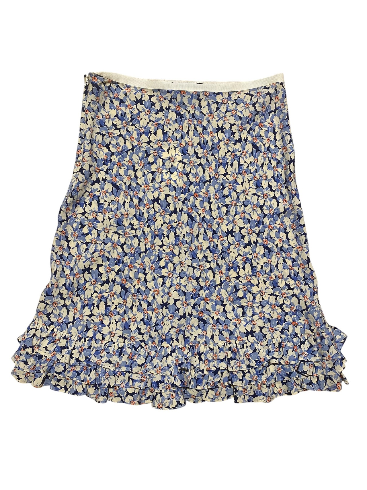 flower pattern frill skirt