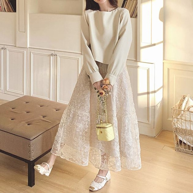 SET◆Flower cami dress ＆ pullover　M861