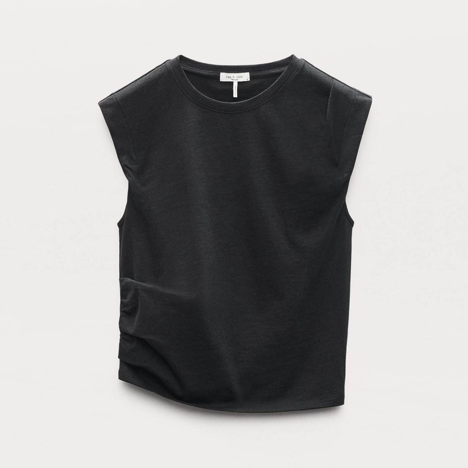 rag&bone MICA CROPPED TANK BLACK