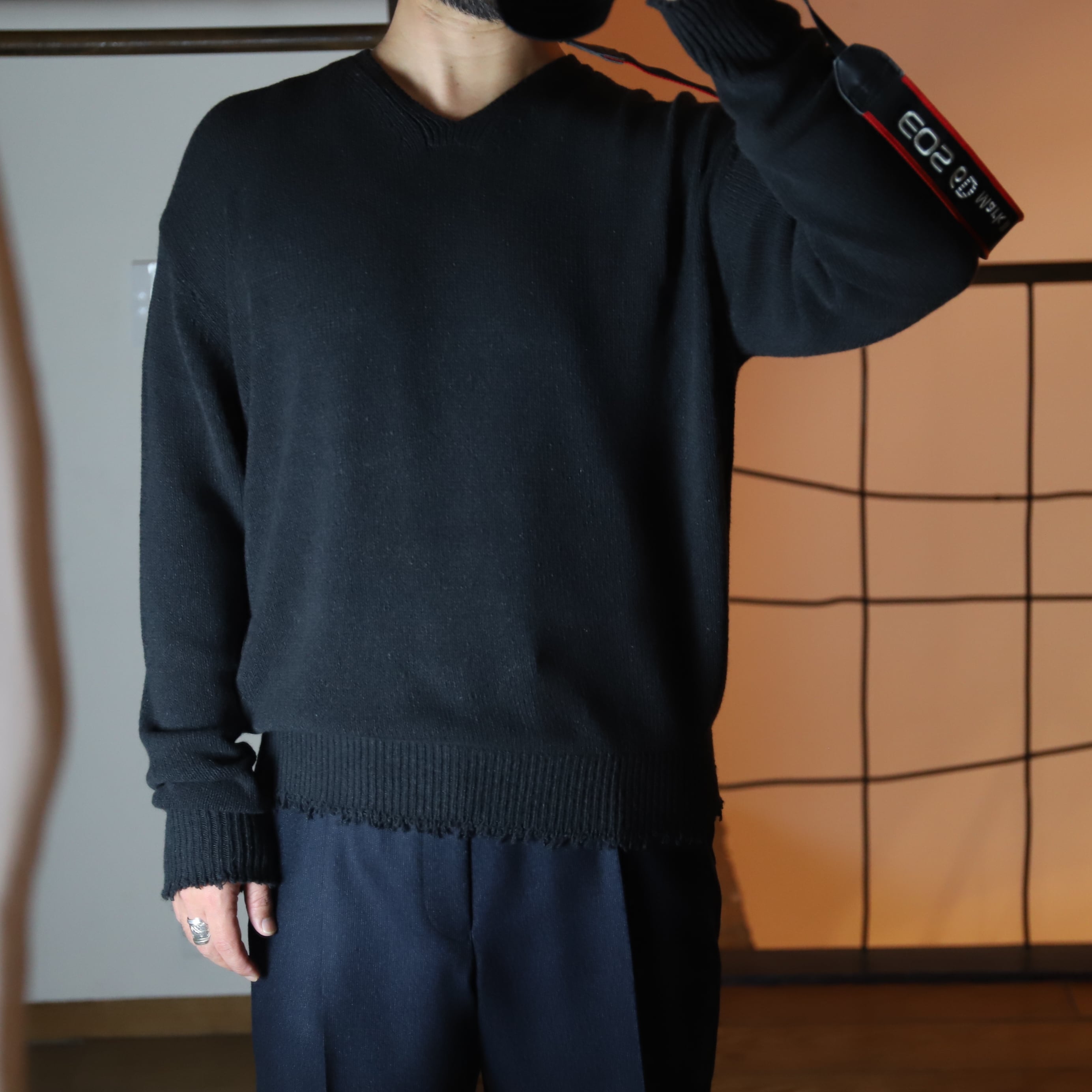 MAATEE&SONS / CASHEMERE/SABLE/MINK LOOSE V SWEATER | TIBETAN MARKET