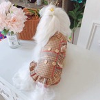 裏起毛フリルチェックワンピース