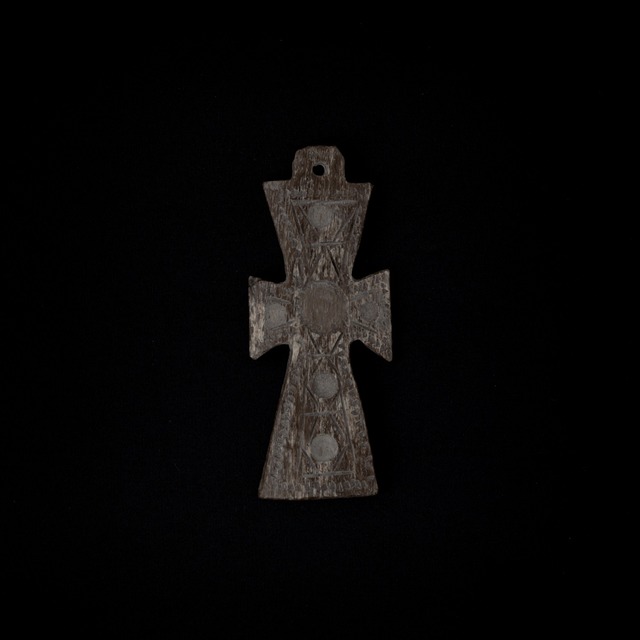 骨製 抽象文様の十字架 2, 南欧, 12世紀-14世紀頃.