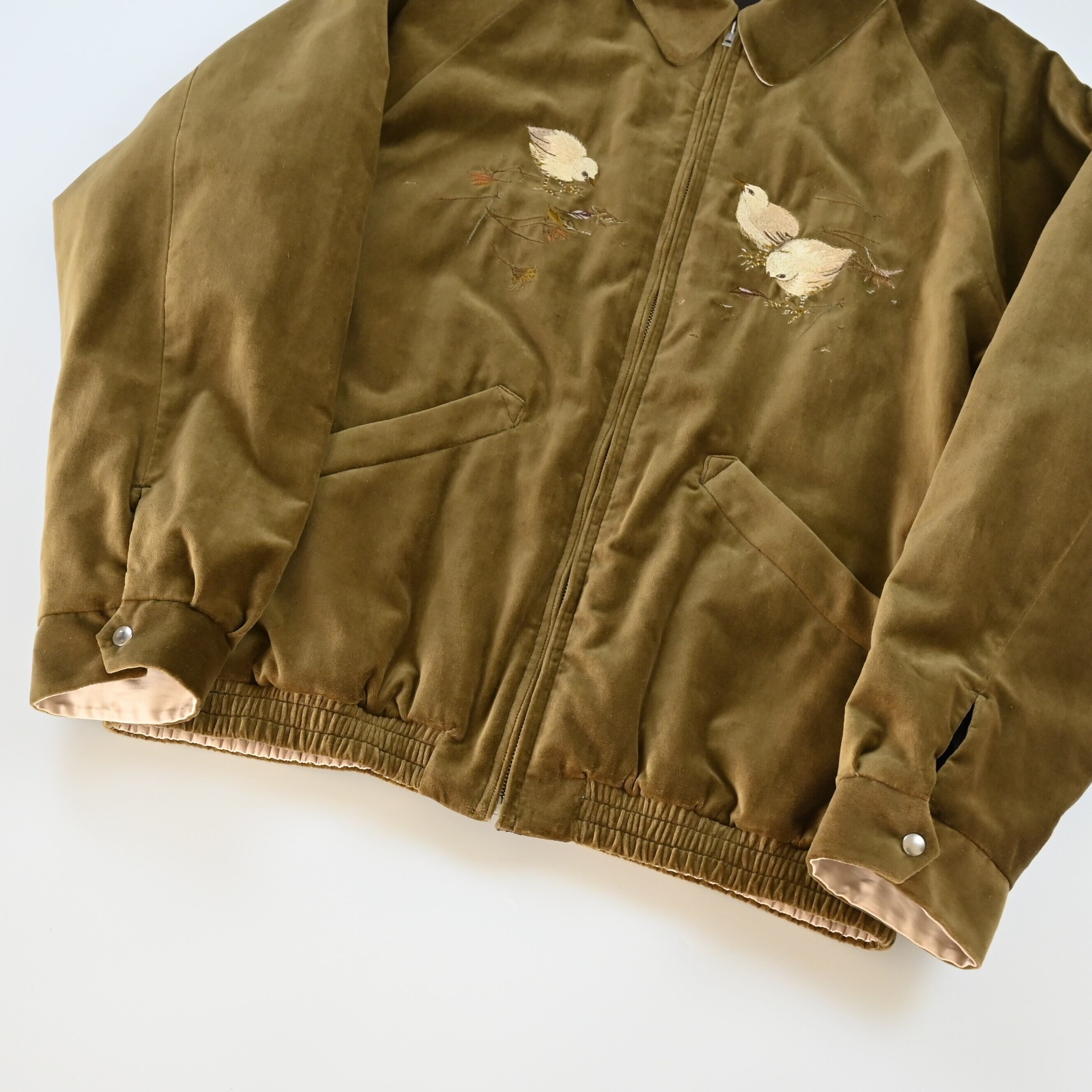 OLD JOE / STUNNING VELVET SOUVENIR JACKET(Niwatori to Hiyoko) | GANKO