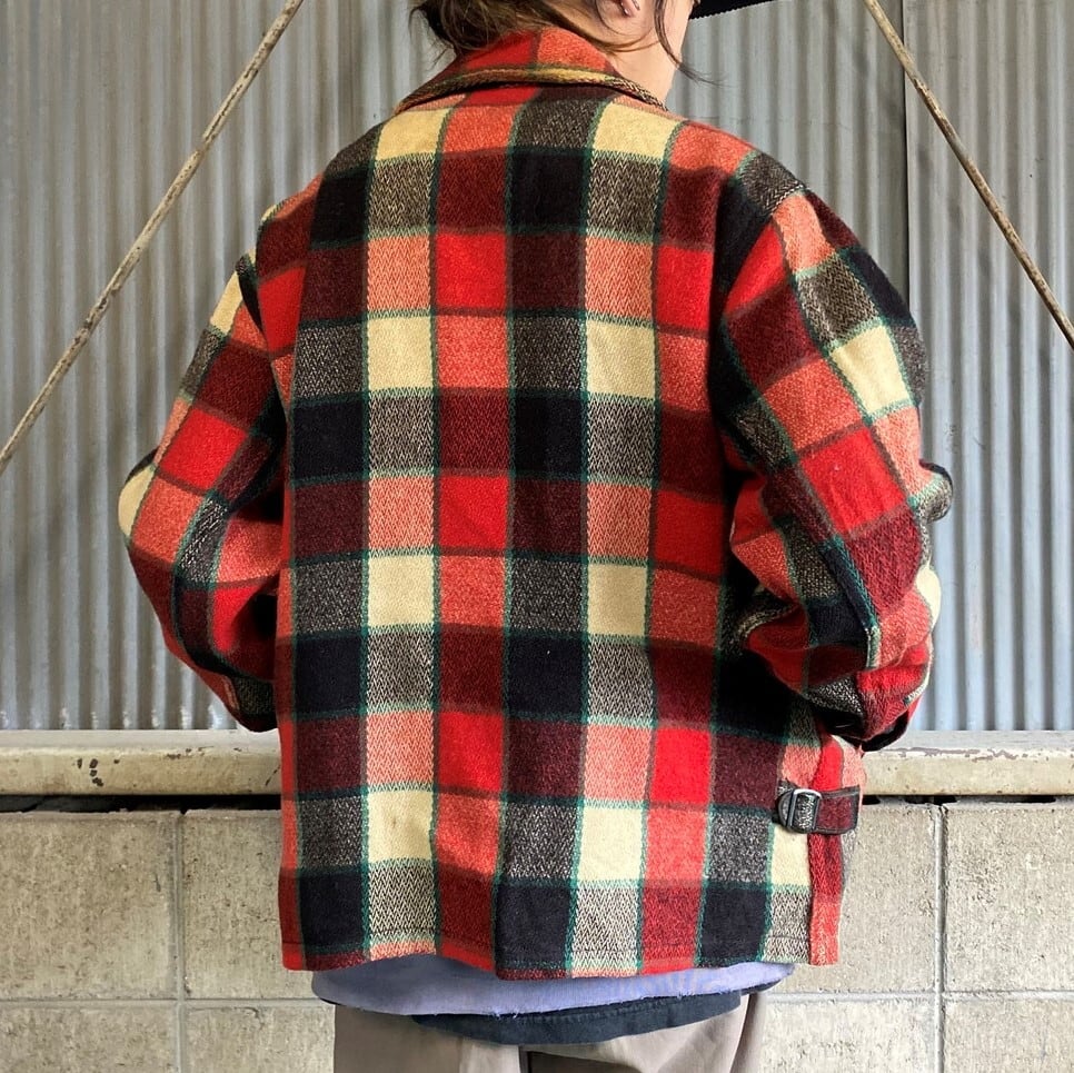 50年代 ビンテージ 黒タグ WOOLRICH ウールリッチ チェック柄 ウール