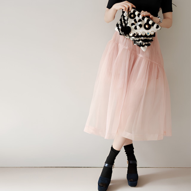 エアリーチュール・ティアードフレアスカート　ch0584