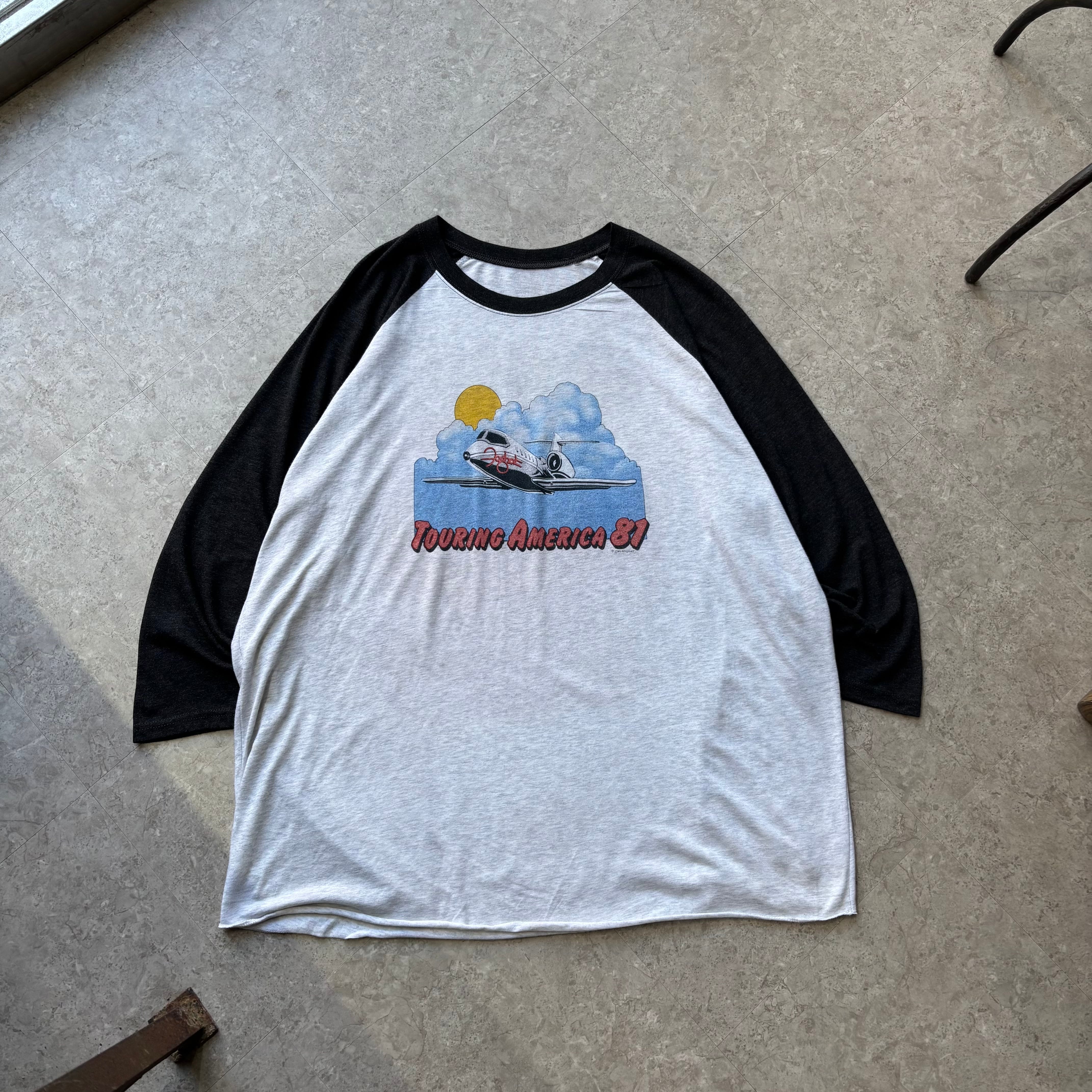 80s FOGHAT "Touring Americana 81"raglan sleeve T-shirt【仙台店】
