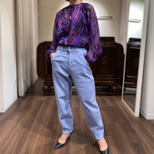 sallow string blouse purple
